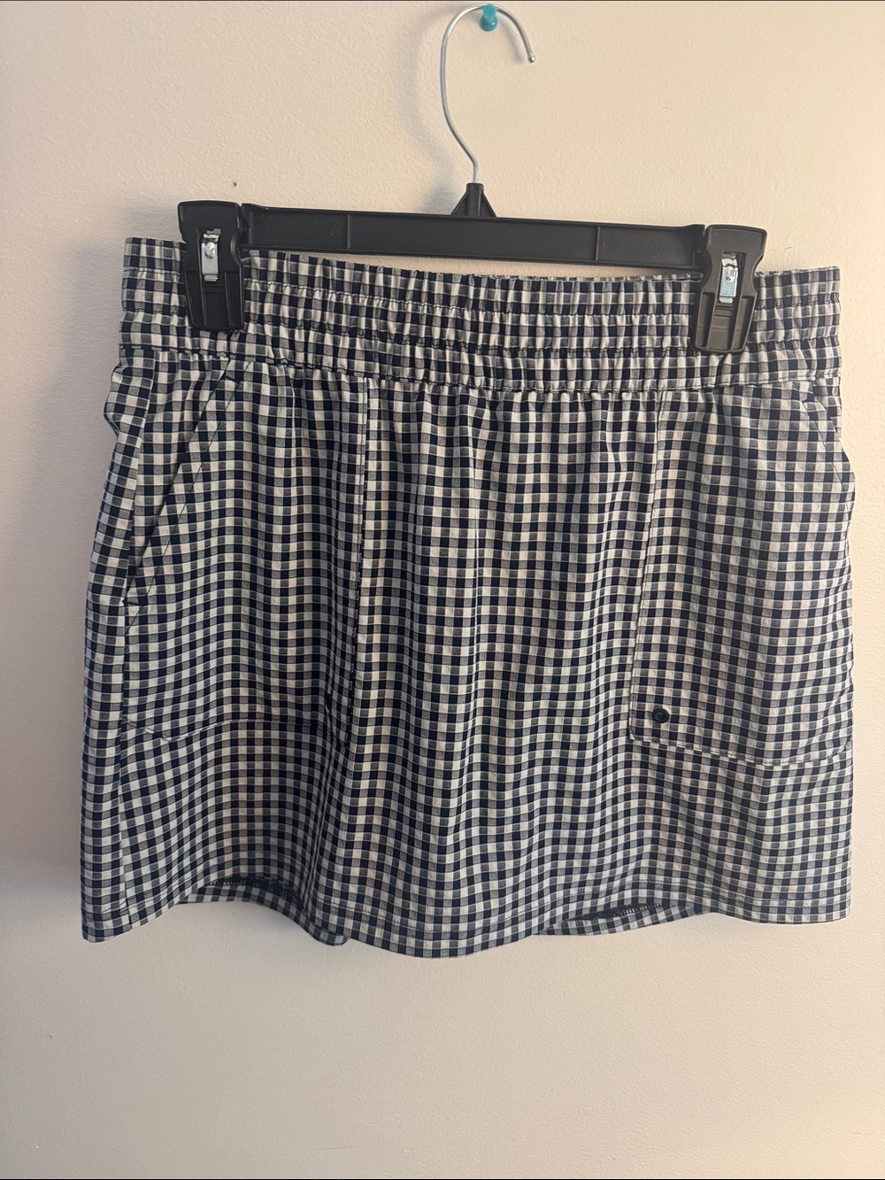 adidas Black and White Gingham Mini Skirt